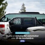 El cuarto remate automotor será finalmente el 29 de noviembre a partir de las 7:00