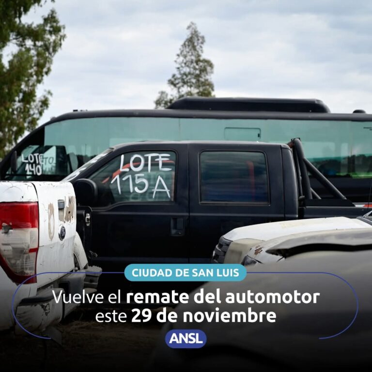 El cuarto remate automotor será finalmente el 29 de noviembre a partir de las 7:00