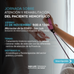 Se viene la 1° Jornada Provincial de Atención y Rehabilitación del Paciente Hemofílico