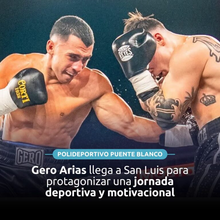 Gero Arias llega a San Luis para protagonizar una jornada deportiva y motivacional