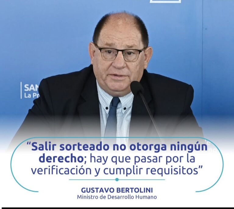 “Salir sorteado no otorga ningún derecho; hay que pasar por la verificación y cumplir requisitos”