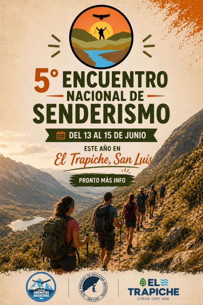 El Trapiche será sede del 5° Encuentro Nacional de Senderismo