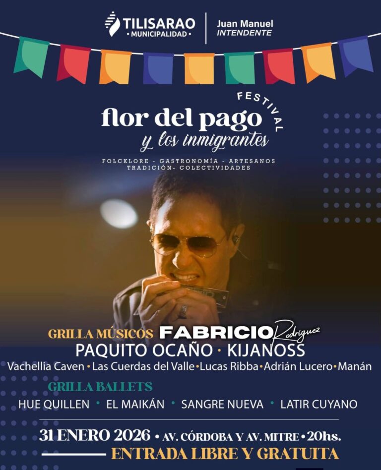 Tilisarao celebrará el Festival de la Flor del Pago y los Inmigrantes con música y tradición