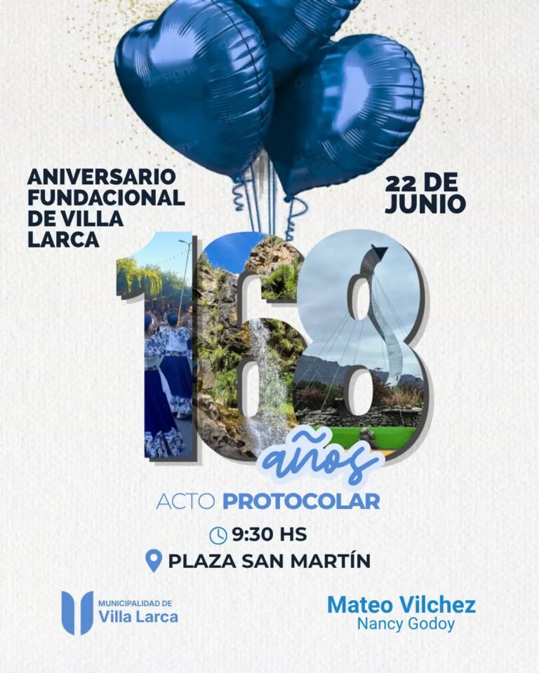 Villa Larca celebrará 168 años de historia junto a la Sierra de los Comechingones