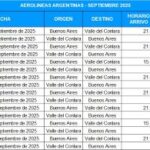El Aeropuerto del Valle del Conlara publicó su cronograma de vuelos de septiembre