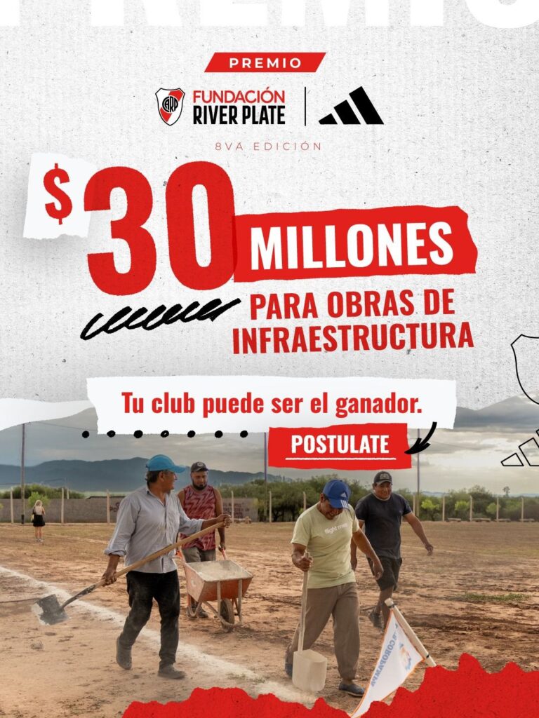La Fundación River Plate entregará $30 millones en premios para clubes de barrio
