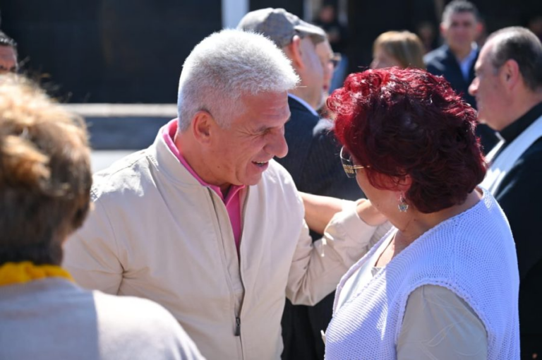 Poggi y el intendente Hissa inauguraron obras de repavimentación en el centro de San Luis