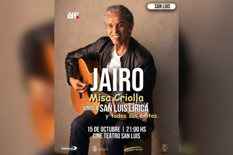 Jairo regresa a San Luis con un espectáculo que celebra la música argentina