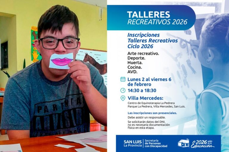 Talleres recreativos para personas con discapacidad
